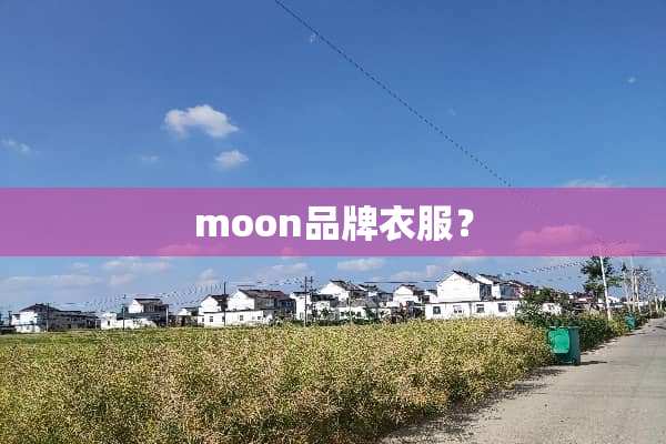 moon品牌衣服？