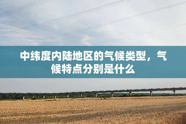 中纬度内陆地区的气候类型，气候特点分别是什么