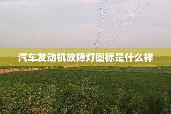 汽车发动机故障灯图标是什么样