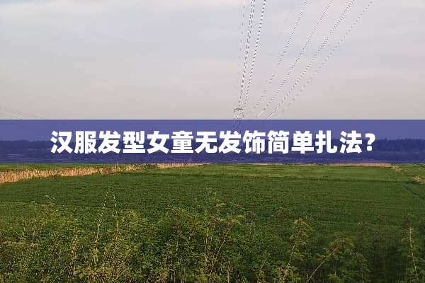 汉服发型女童无发饰简单扎法？