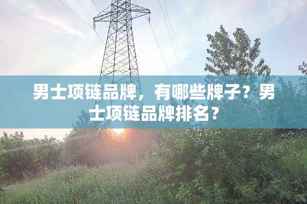 男士项链品牌，有哪些牌子？男士项链品牌排名？