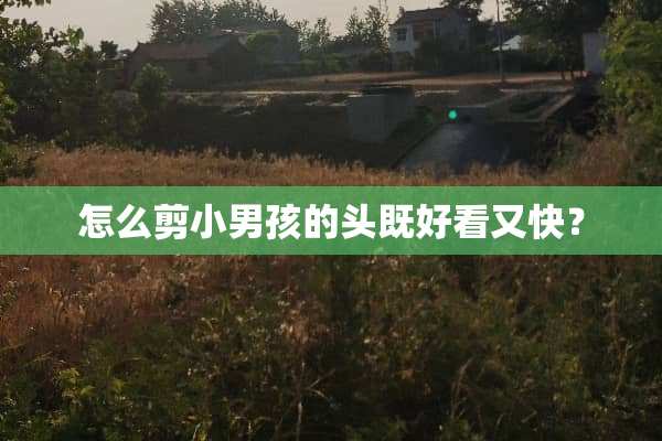 怎么剪小男孩的头既好看又快？