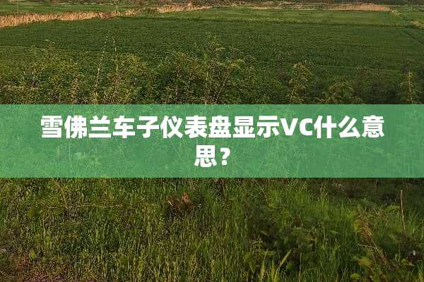 雪佛兰车子仪表盘显示VC什么意思？