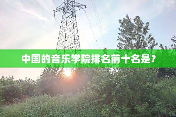 中国的音乐学院排名前十名是？