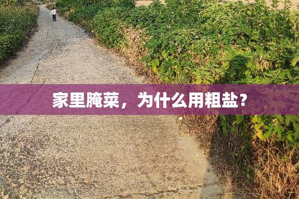 家里腌菜，为什么用粗盐？