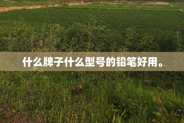 什么牌子什么型号的铅笔好用。