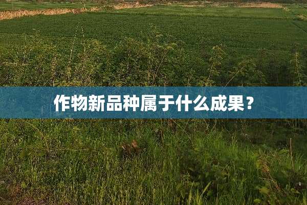 作物新品种属于什么成果？