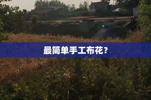 最简单手工布花？
