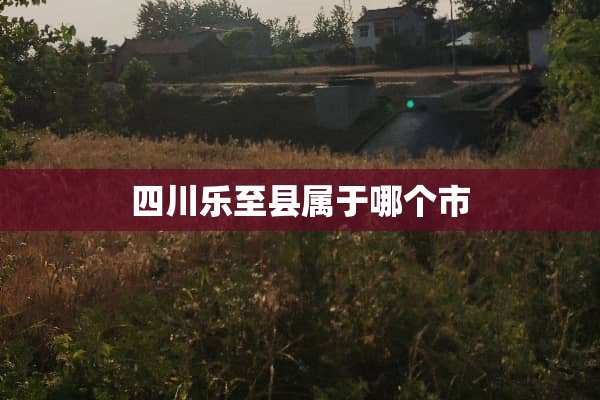 四川乐至县属于哪个市