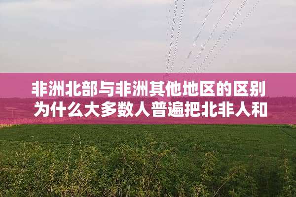 非洲北部与非洲其他地区的区别 为什么大多数人普遍把北非人和非洲黑人分开看