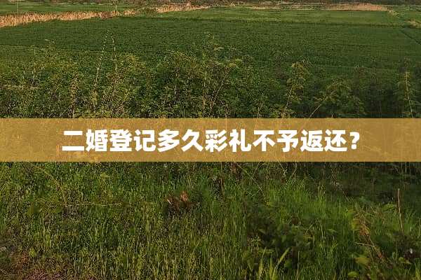 二婚登记多久彩礼不予返还？