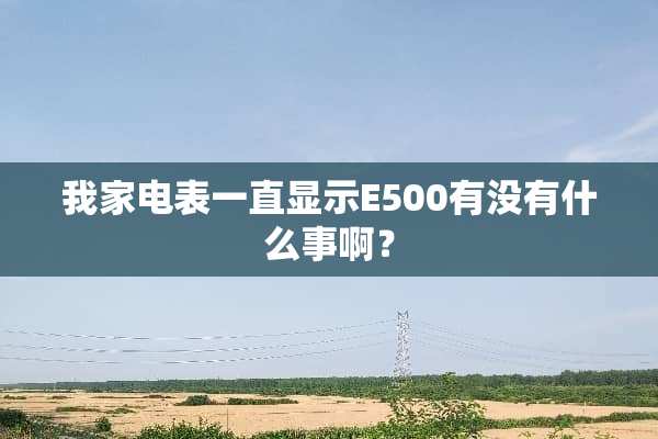 我家电表一直显示E500有没有什么事啊？