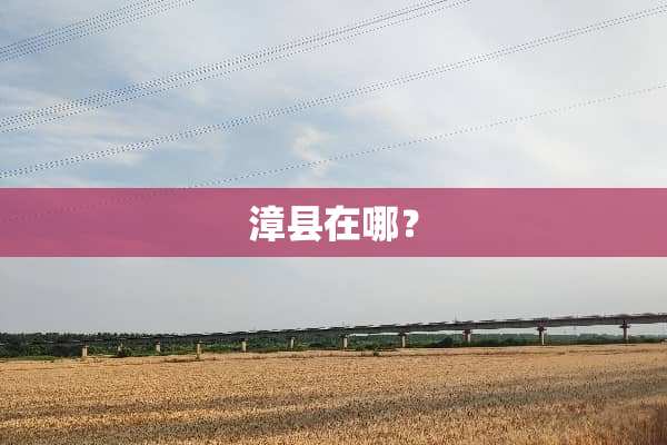 漳县在哪？
