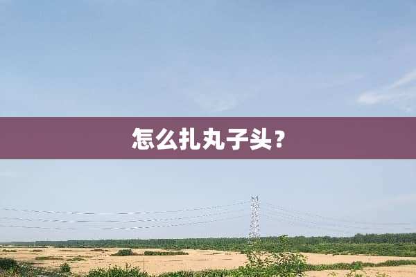 怎么扎丸子头？