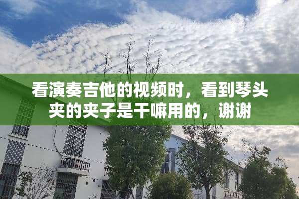 看演奏吉他的视频时，看到琴头夹的夹子是干嘛用的，谢谢