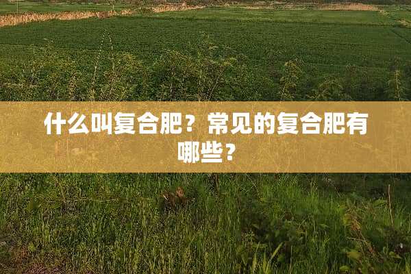 什么叫复合肥？常见的复合肥有哪些？