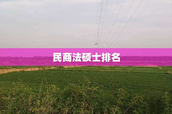 民商法硕士排名