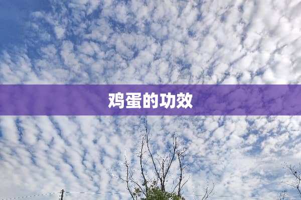 鸡蛋的功效