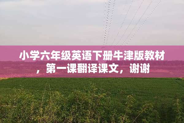 小学六年级英语下册牛津版教材，第一课翻译课文，谢谢