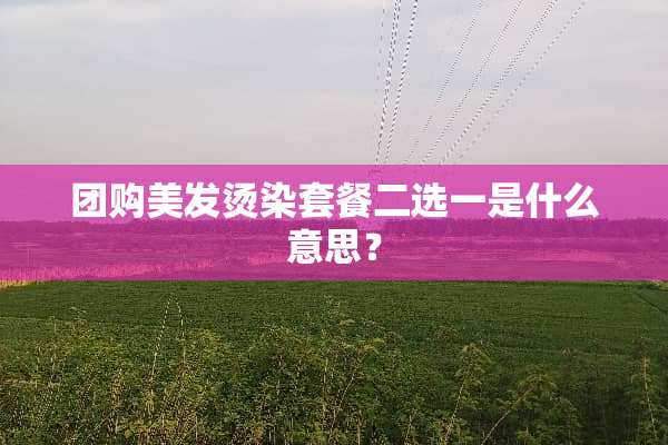 团购美发烫染套餐二选一是什么意思？