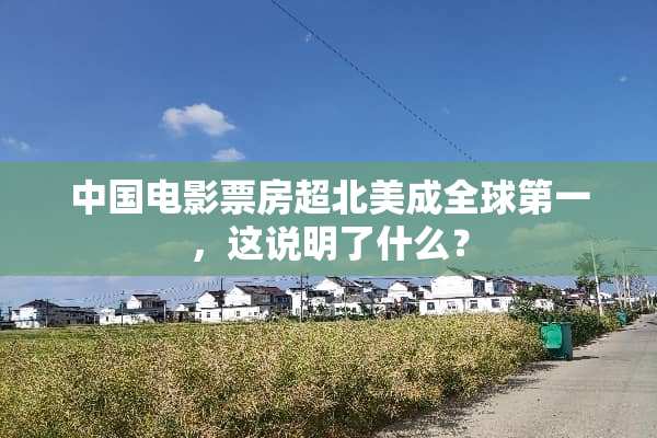 中国电影票房超北美成全球第一，这说明了什么？