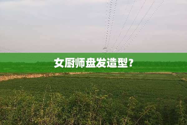 女厨师盘发造型？