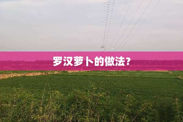 罗汉萝卜的做法？