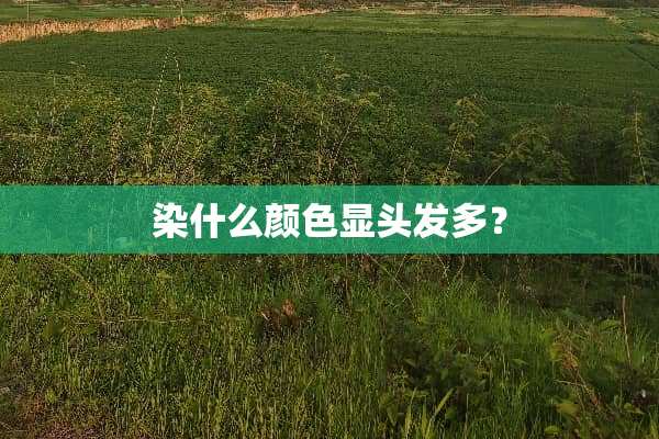 染什么颜色显头发多？