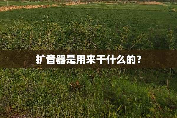 扩音器是用来干什么的？