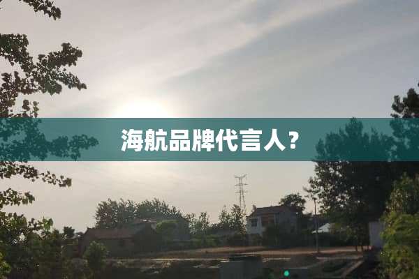 海航品牌代言人？