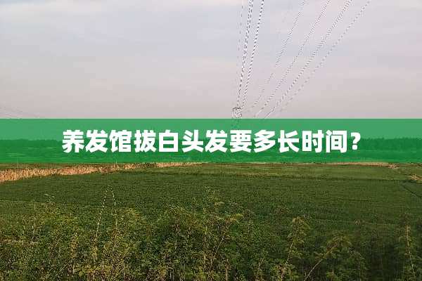 养发馆拔白头发要多长时间？