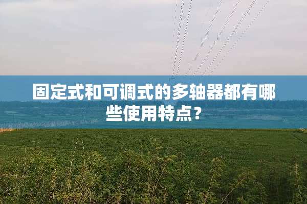 固定式和可调式的多轴器都有哪些使用特点？