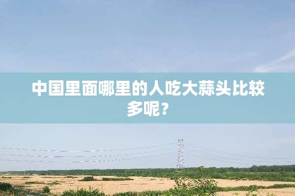 中国里面哪里的人吃大蒜头比较多呢？