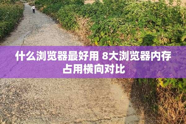 什么浏览器最好用 8大浏览器内存占用横向对比
