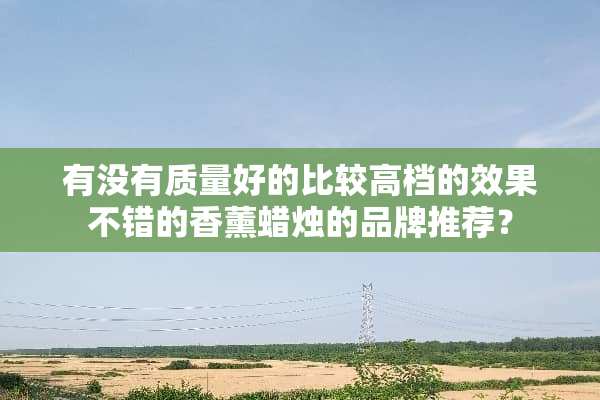 有没有质量好的比较高档的效果不错的香薰蜡烛的品牌推荐？