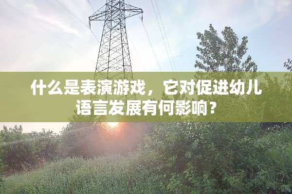 什么是表演游戏，它对促进幼儿语言发展有何影响？