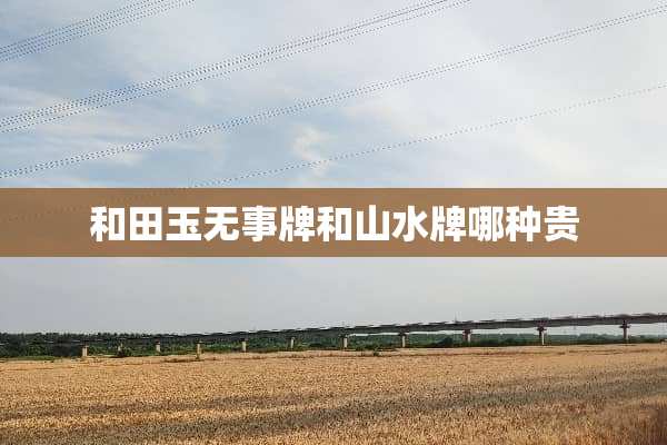 和田玉无事牌和山水牌哪种贵