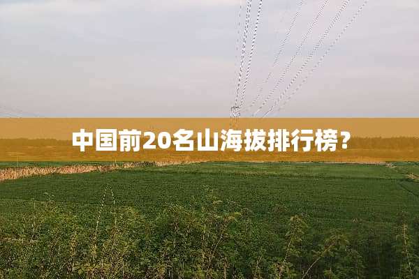 中国前20名山海拔排行榜？