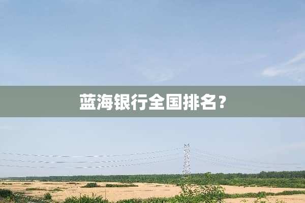 蓝海银行全国排名？