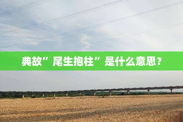 典故”尾生抱柱”是什么意思？
