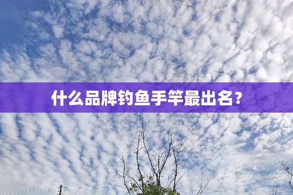 什么品牌钓鱼手竿最出名？