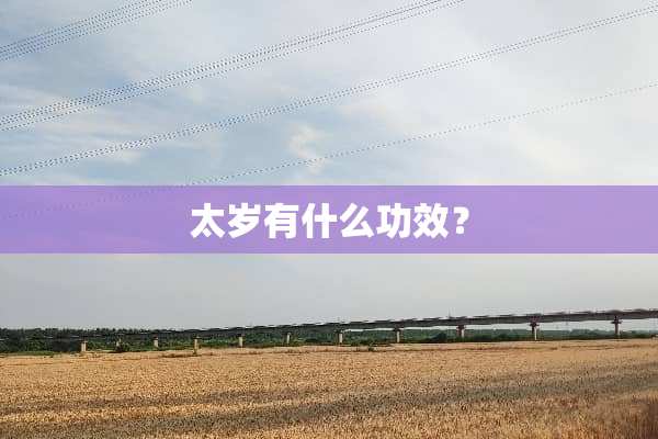 太岁有什么功效？