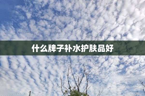 什么牌子补水护肤品好