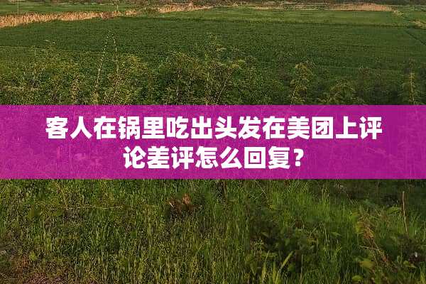 客人在锅里吃出头发在美团上评论差评怎么回复？