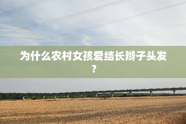 为什么农村女孩爱结长辫子头发？