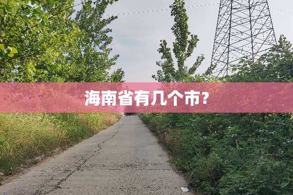 海南省有几个市？