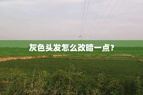 灰色头发怎么改暗一点？