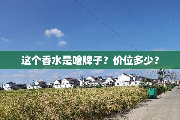 这个香水是啥牌子？价位多少？
