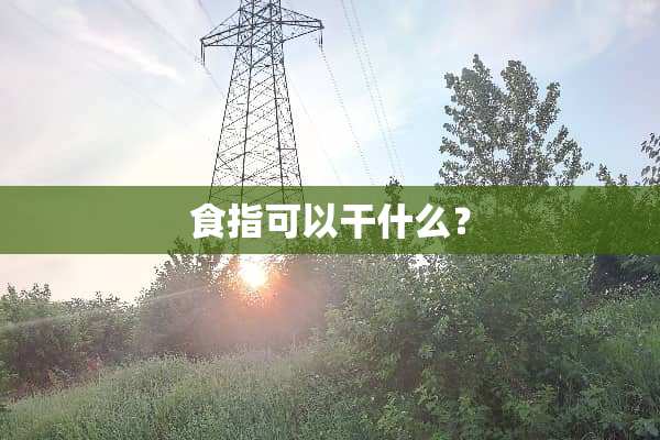 食指可以干什么？