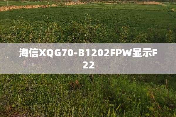 海信XQG70-B1202FPW显示F22